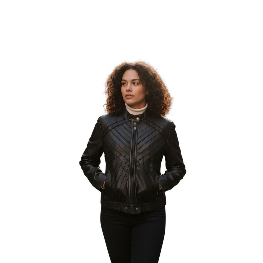 Sagaie Paris Black Lamb Nappa Leather Jacket | NWOT | Edgy Designer Moto Style |